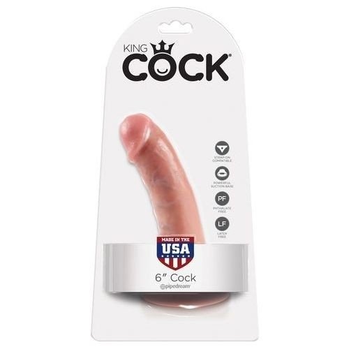 DILDO KING COCK C/VENTOSA 6&quot; (15CM)