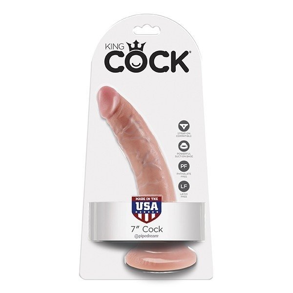 DILDO KING COCK C/VENTOSA 7&quot; (18CM)