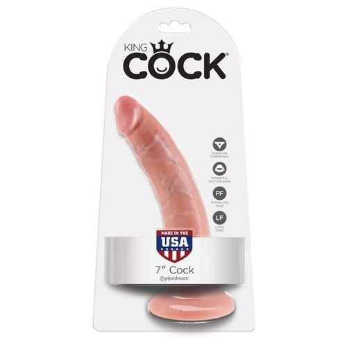 DILDO KING COCK C/VENTOSA 7&quot; (18CM)