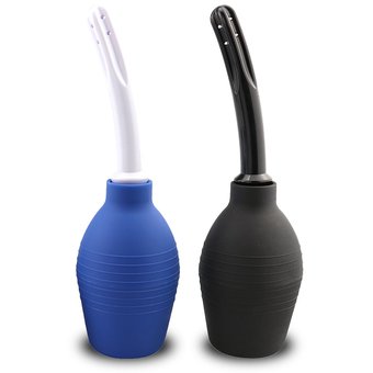 ENEMA ANAL SILICONA 310ML NEGRO