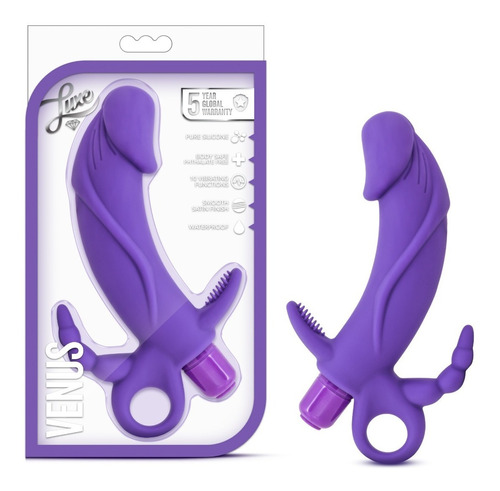 VIBRADOR LUXE VENUS PURPLE TRIPLE ESTIMULACION