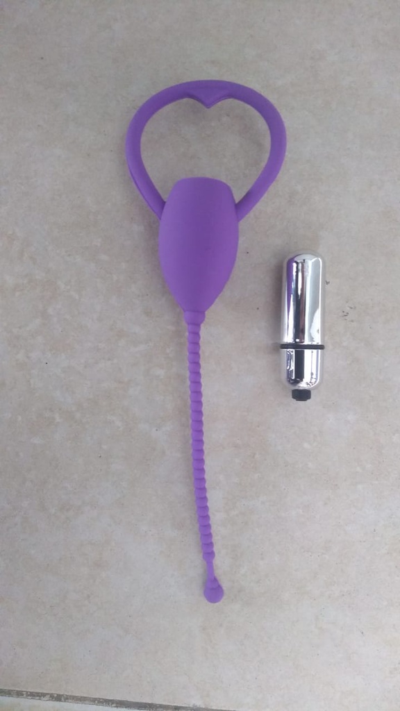 VIBRADOR ESTIMULADOR EURETRAL MORADO C/BALA