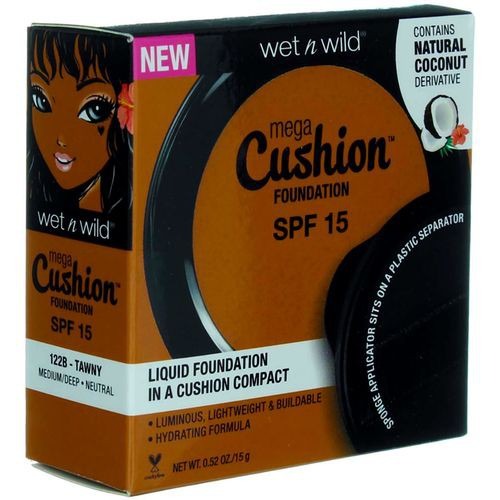 base liquida en un cojin compacto cushion wet n wild 