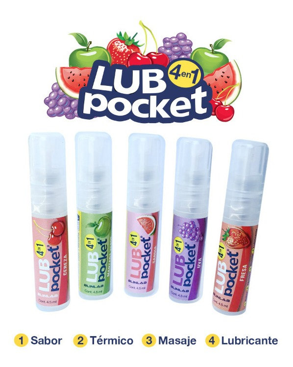 LUBRICANTE 4 EN 1 LUB POCKET SABORES