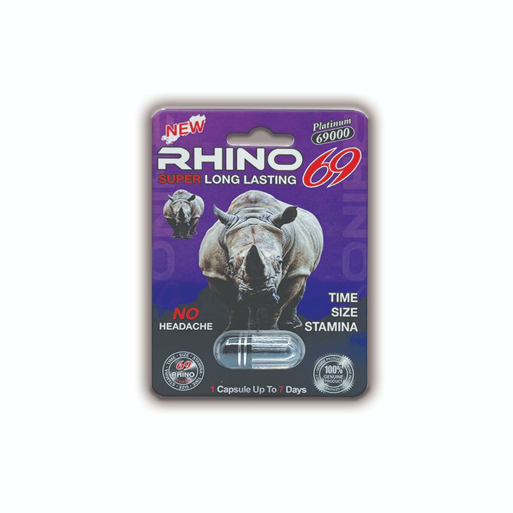 PASTILLA RHINO 69 SUPER LONG LASTING PLATINUM 69000