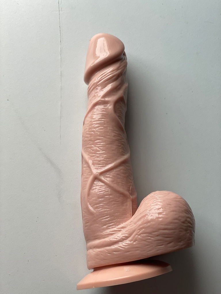 DILDO MACIZO NACIONAL CON BASE CABEZA REAL