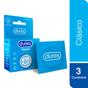 CONDON DUREX CLASICO LOVE SEX 3 PZAS.