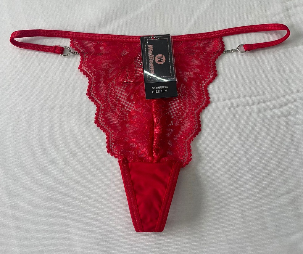 TANGA ROJA WEILISENA SIZE:S/M (APLICACIÓN FANTASIA)