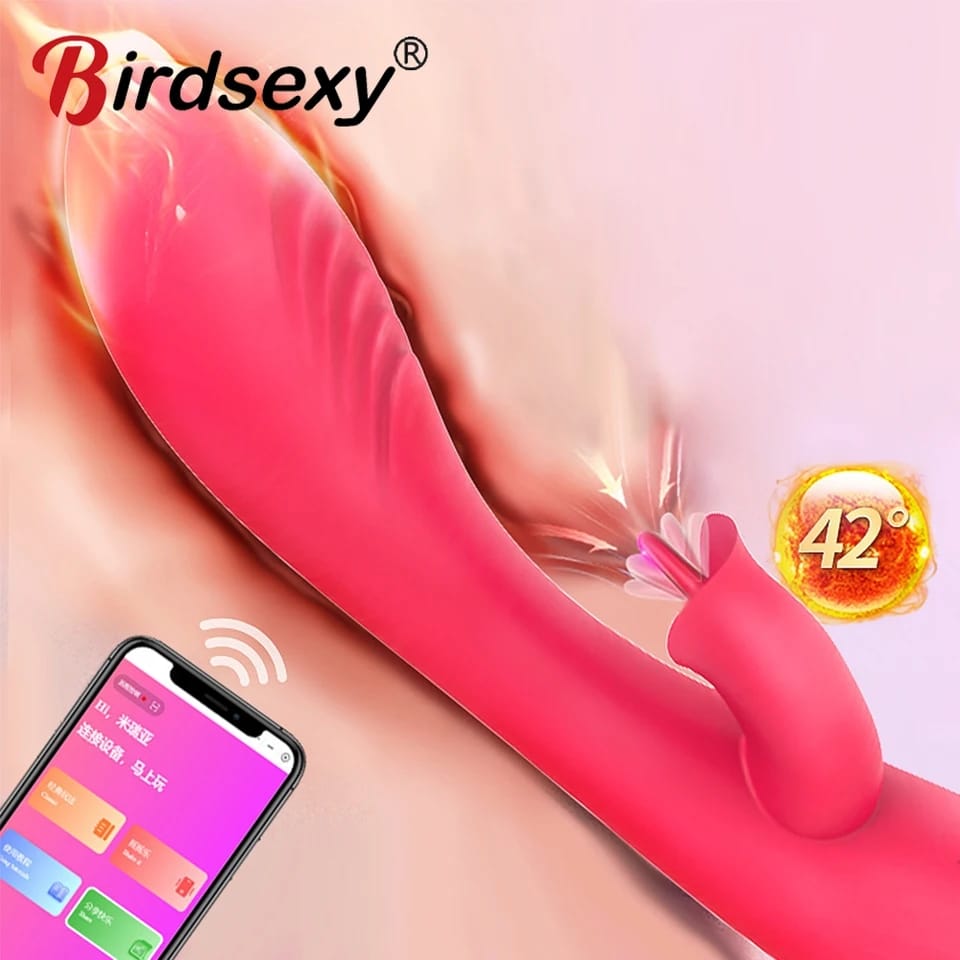 VIBRADOR DOBLE ESTIMULADOR CLITORIS APP RECARGABLE USB