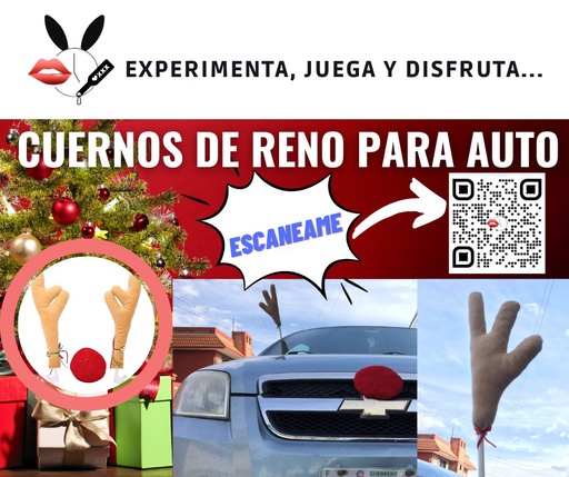 [CNRPA123] CUERNOS Y NARIZ RENO PARA AUTOMOVIL MT