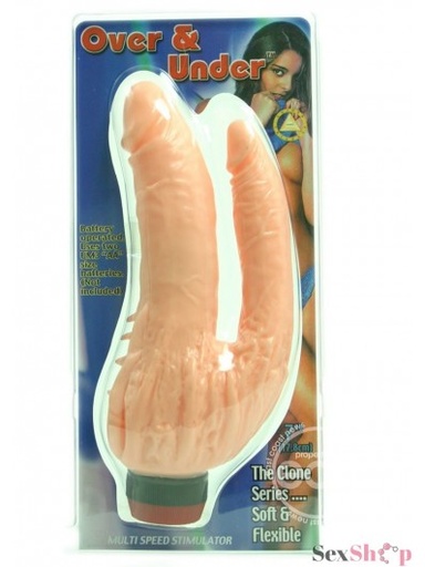 [896AABCD] VIBRADOR DOBLE OVER&amp;UNDER 7&quot; 17.5CM