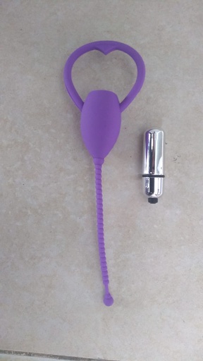 [ZH00515] VIBRADOR ESTIMULADOR EURETRAL MORADO C/BALA