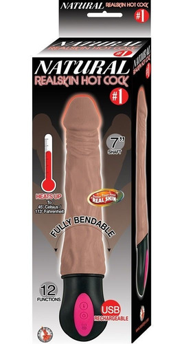 [NT2815] VIBRADOR NATURAL HOT COCK #3  8” USB RECARGABLE