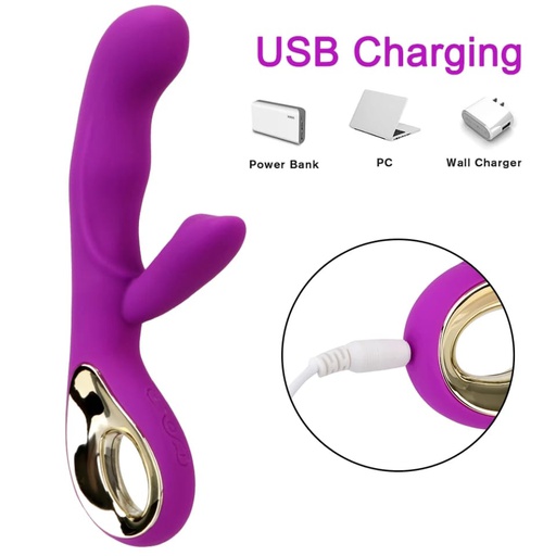 [OLO10] VIBRADOR MORADO OLO 10 RECARGABLE USB 