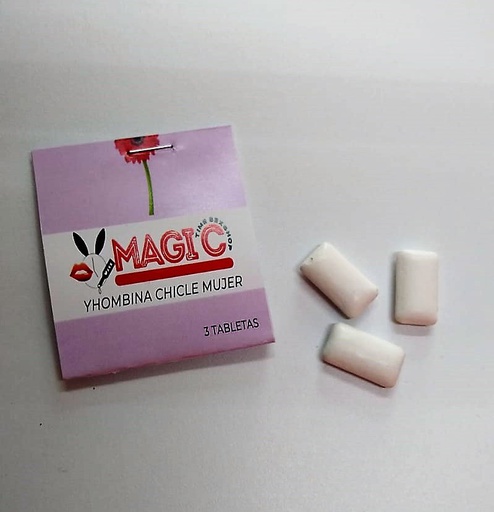 [VAR0183MA] CHICLES AFRODISIACOS YHOMBINA MUJER 3 PZAS. SABORES