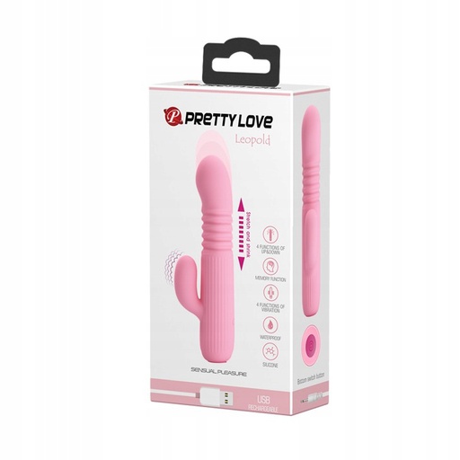 [BI0145931] VIBRADOR RECARGABLE USB PRETTY LOVE LEOPOLD