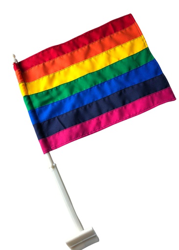 [LJTB1] BANDERA ORGULLO GAY PARA COCHE 1PAR