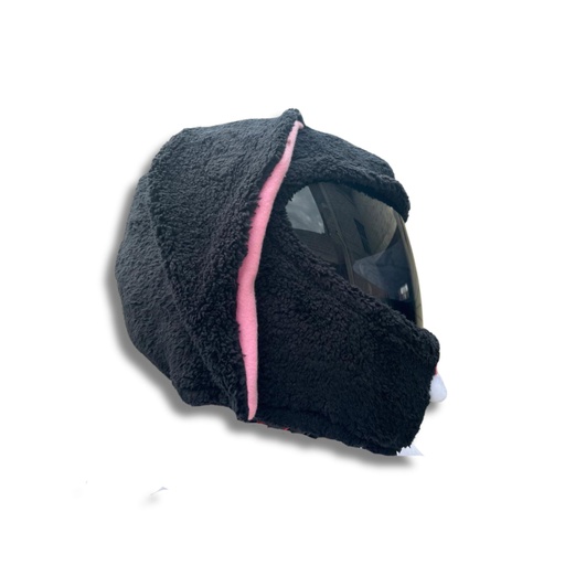 [FUN04MT] FUNDA CASCO CONEJO NEGRO CH/MED MT