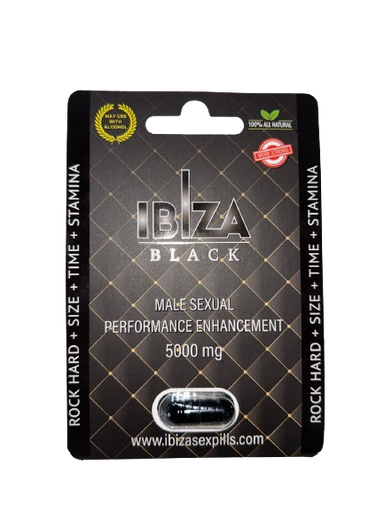 [IBIZABLACK5] PASTILLA IBIZA BLACK MALE SEXUAL PERFORMANCE ENHANCEMENT 5000MG