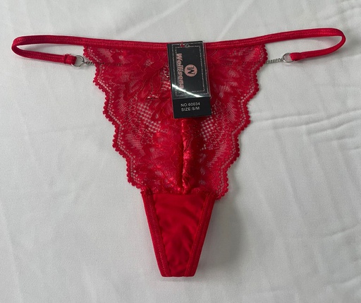 [60034] TANGA ROJA WEILISENA SIZE:S/M (APLICACIÓN FANTASIA)